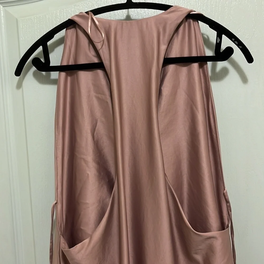 Zara Satin Dress with Open Back a271 - Picture 4 of 4